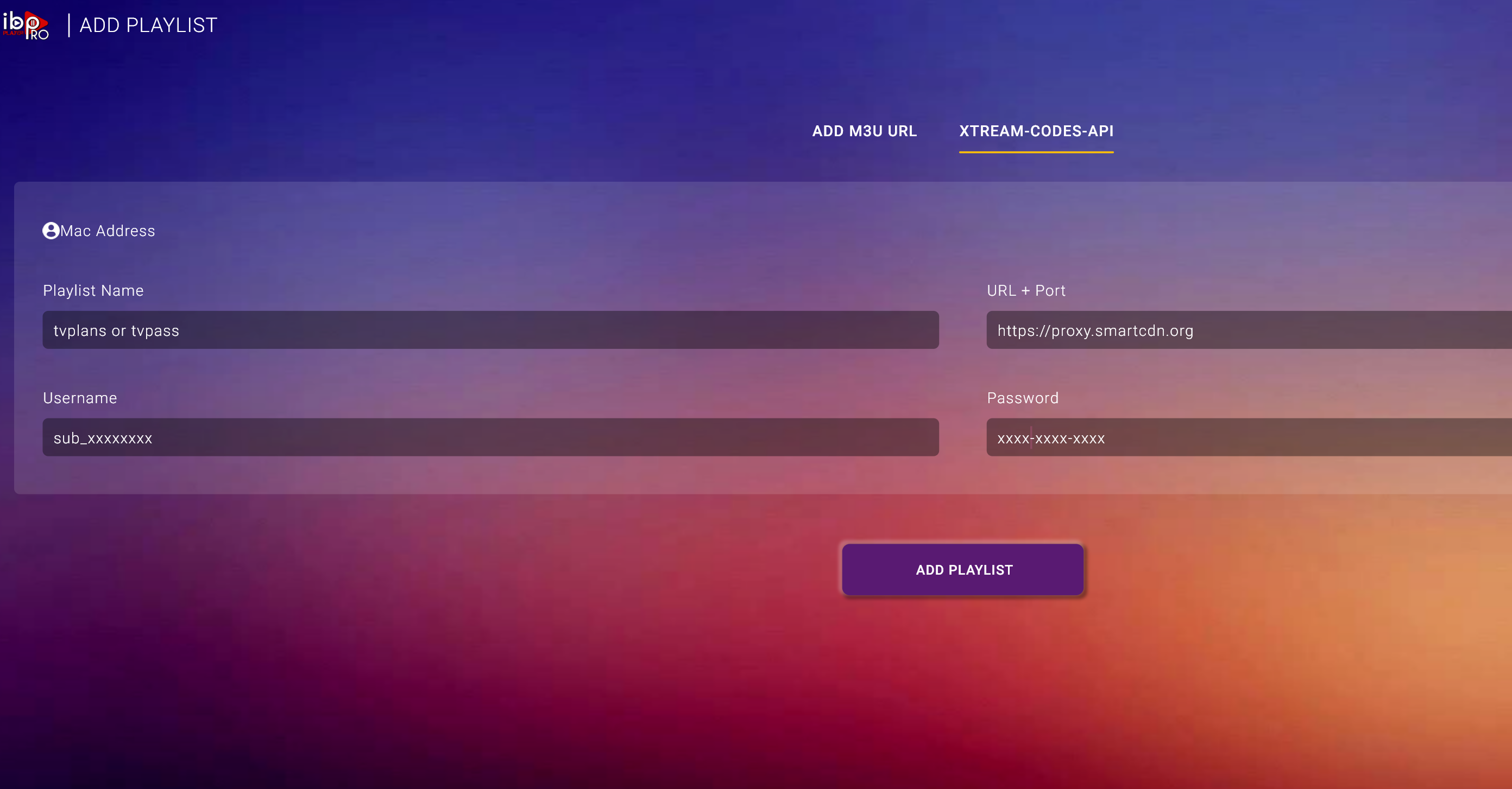 IBO Player Pro playlist loaded on Roku